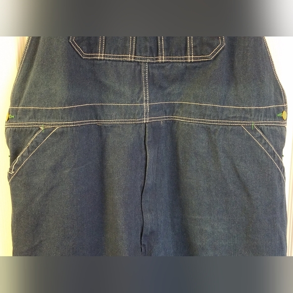 Liberty Men's Overalls Bib Design  Blue Denim Zip Fly Size 48W 30L - Picture 6 of 16